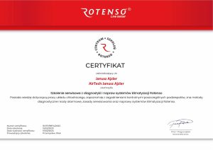 certyfikat Rotenso klimatyzacja Kielce