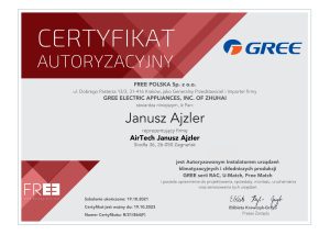 certyfikat Gree klimatyzacja Kielce